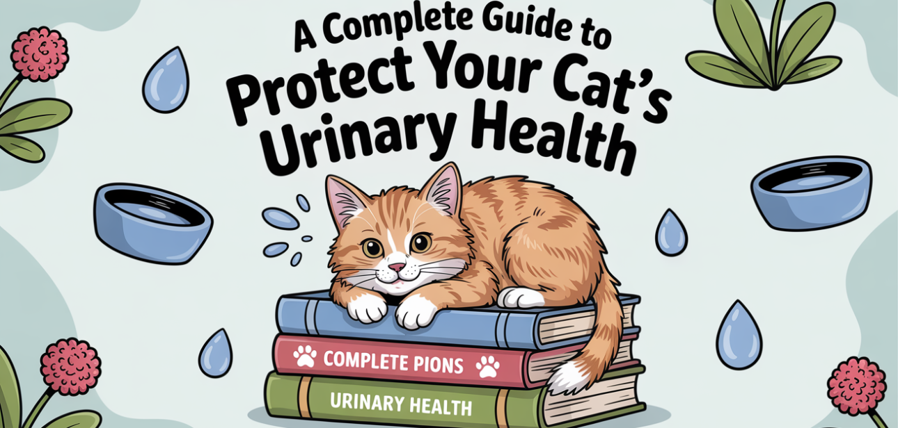 Cat eating urinary care cat food to prevent urinary tract issues