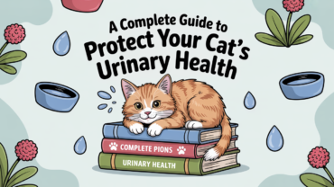 Cat eating urinary care cat food to prevent urinary tract issues